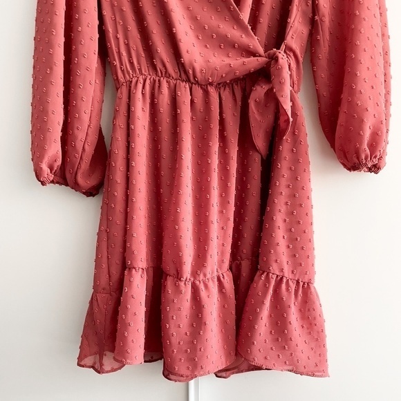 ZARA Swiss Dot Wrap Dress - Picture 5 of 12